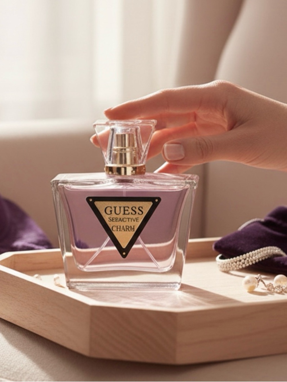GUESS Seductive Charm Perfume 2.5 FL. OZ - Purple & Gold Accents